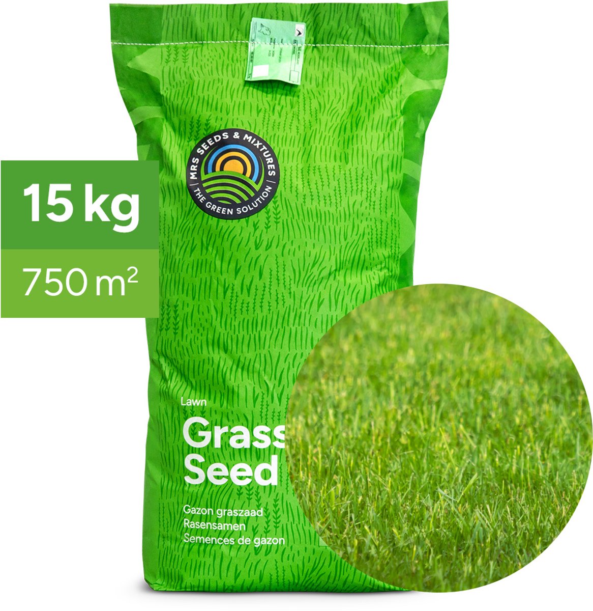 Allround: Graszaad Universeel Recreatiegazon - 15 kg voor 750 m² - Vlotte kieming en vestiging - Diepe en sterke beworteling - Bestand tegen schaduw en droogte
