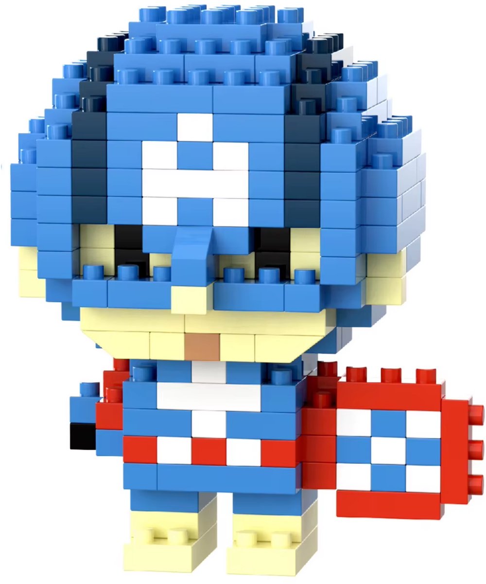 Captain America - Nano Blocks - Bouwset – 219 Stukjes DIY Mini Bouwstenen - Blokken - Speelgoed - BRICKY