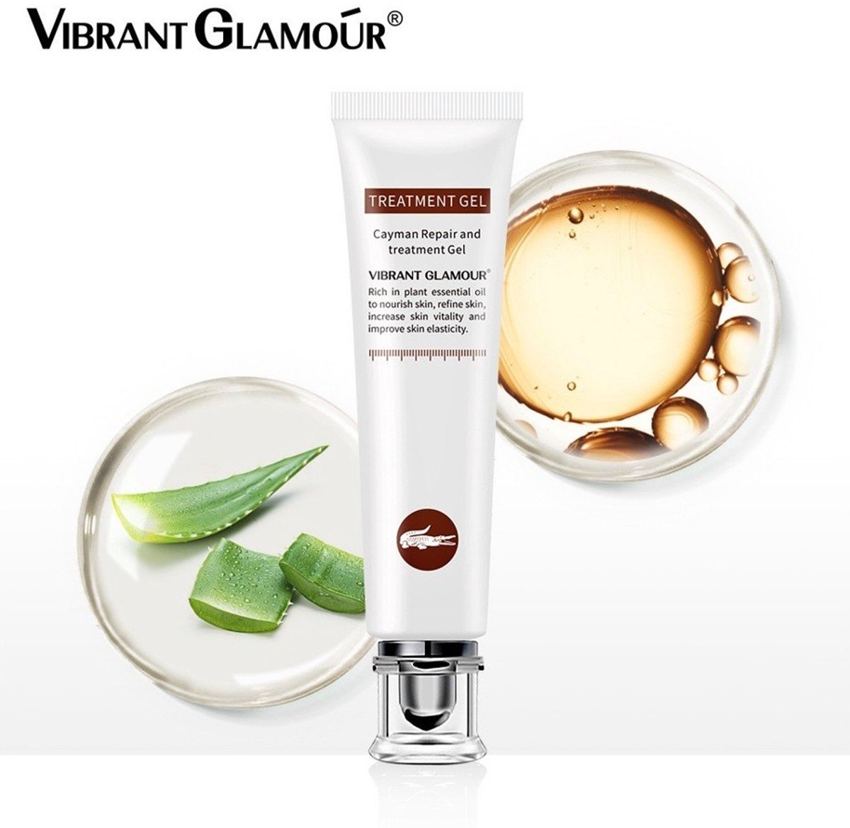 Vibrant Glamour Cayman Repair Gel – Acne Gel voor Littekens, Roodheid & Huidherstel – Hydraterend & Verzachtend – 30 ml