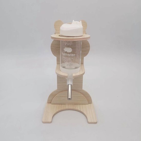 Hamster waterfles met standaard - 80ml knaagdier water- en voerbak