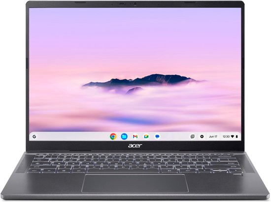 Acer Chromebook CBE794-1T-56TX Intel Core Ultra 5 125U 35,6 cm (14") Touchscreen WUXGA 16 GB LPDDR5x-SDRAM 256 GB SSD Wi-Fi 7 (802.11be) ChromeOS US International Grijs - Acer - Hoofdafbeelding
