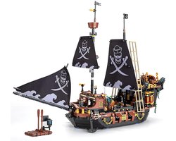Zhe Gao 01041 Classic Piratenschip bouwset | Adventure of the Caribbean Modelbouw | Educatief Creator piratenschip speelgoed bouwpakketten voor kinderen & volwassenen | DIY pirates boat niet compatibel met lego | Bouwdoos met 1328 bouwstenen