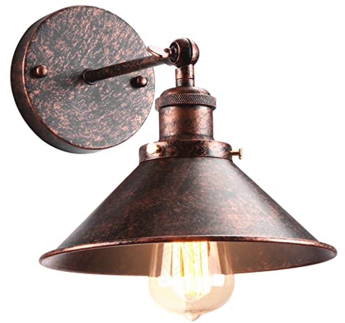 Industriële wandlamp E27 Edison-stijl 180 graden draaibaar vintage plafondlamp voor hal slaapkamer woonkamer