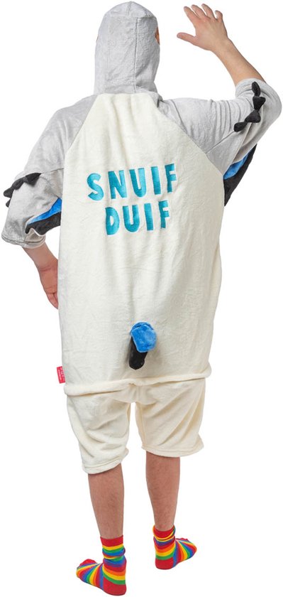Duiven shortsie - Dieren onesie - Verkleedkleding - Carnavalskleding - Kort model - Snuif Duif - Maat XS/S