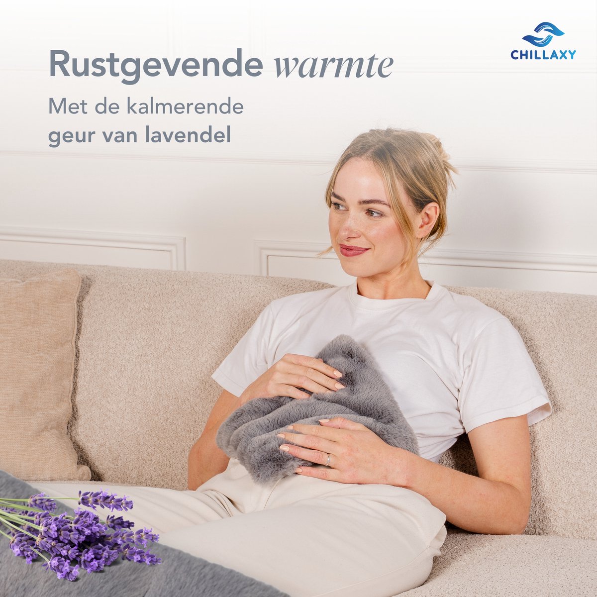 Chillaxy - Pittenzak - Kersenpitkussen - Pittenkussen Magnetron - Warmtekussen - Grijs — afbeelding 6