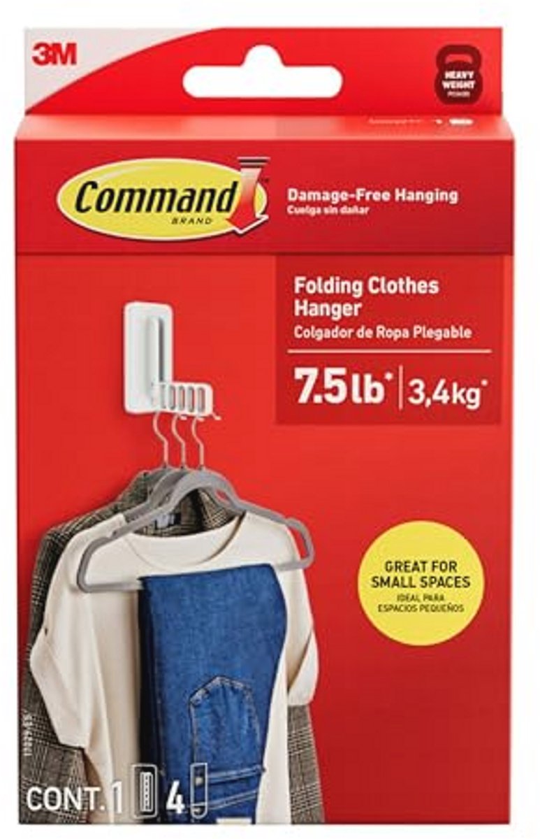 Opvouwbare Kledinghanger voor 5 Hangers - Ideaal voor Kleine Ruimtes