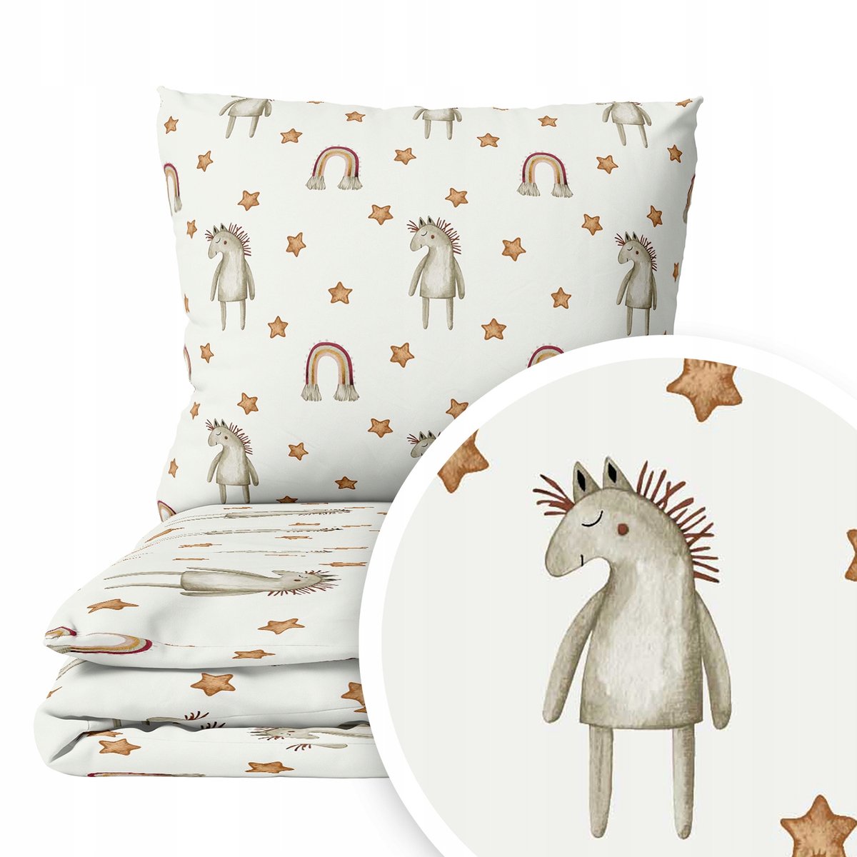 Kinder ledikantdekbedovertrekset 100x135cm, 2 delen, katoen