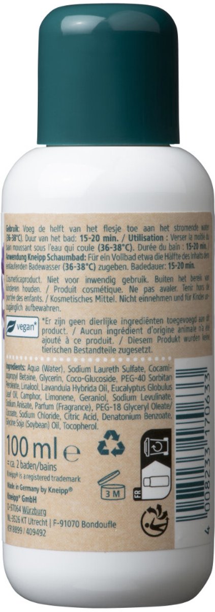 Kneipp Mini Badschuim Relaxing - 3 x 100 ml - Voordeelverpakking