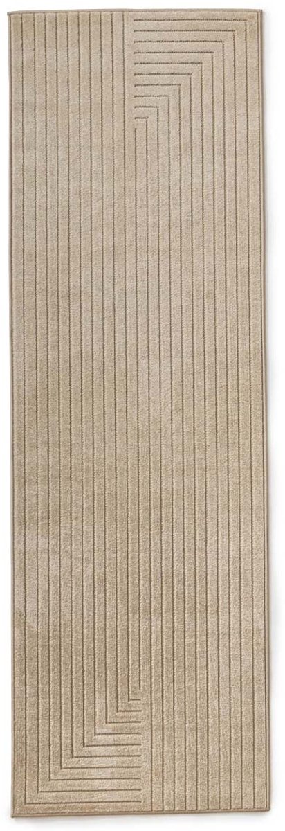 Scandinavisch balkonkleed - Naara Soli beige 80x250 cm