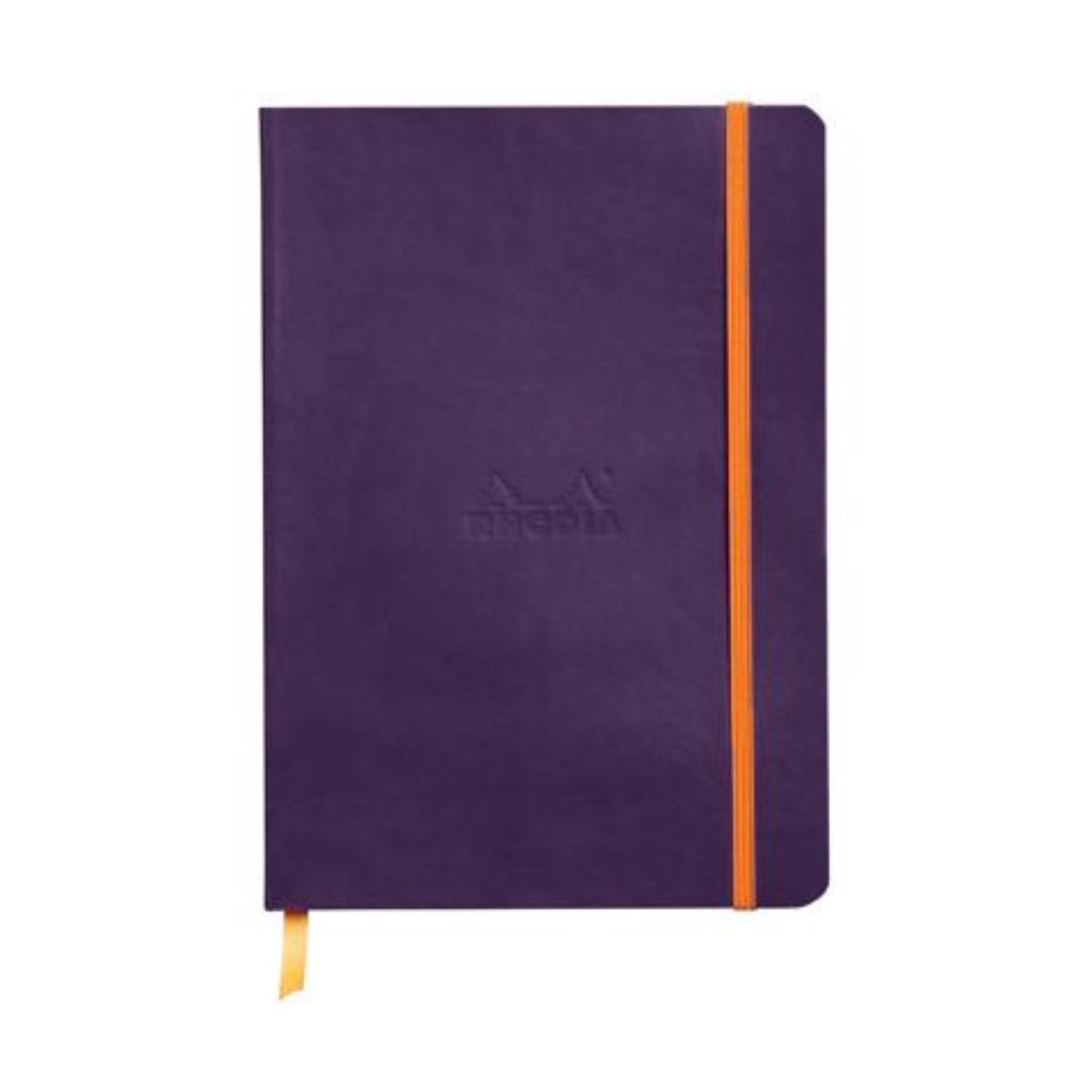 Rhodia Softcover Notitieboek – A5 – 80 Bladen – Dotted – Ivoorkleurig Papier 90 g/m² – Met Elastieksluiting - Aubergine