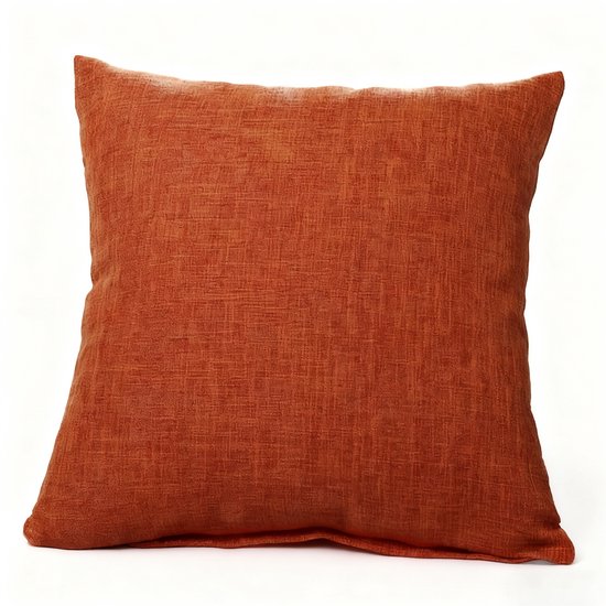 Lot de 2 housses de coussin décoratives – Décoration d'intérieur rustique et Boho – Taie d'oreiller en lin épais – Taie d'oreiller carrée – Avec fermeture éclair invisible – Convient pour canapé-lit et bureau (50 x 50 cm)