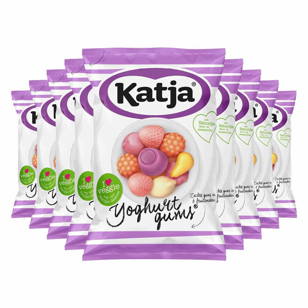Katja Yoghurtgums - 9 x 65 gr - Voordeelverpakking