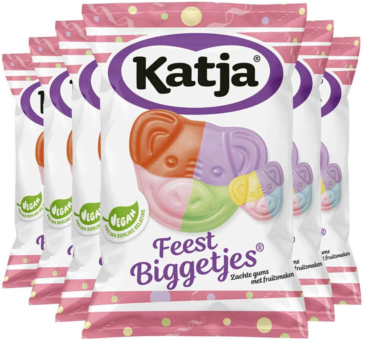 Katja - Feest Biggetjes - 6 x 250 gr - Voordeelverpakking