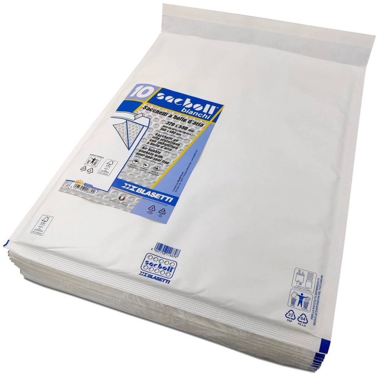 Blasetti Sacboll Bianchi envelop Wit 10 stuk(s)