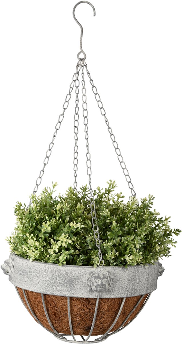Esschert design - Aged Metal leeuw hanging basket