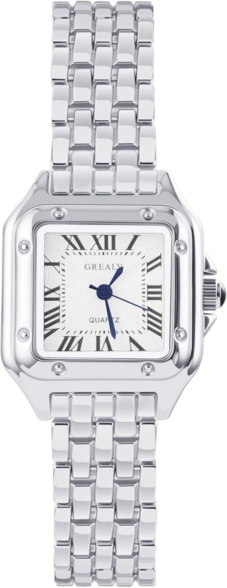 Dames Horloges - Vierkante Vintage Armbanden met Rechthoekige Kast en Romeinse Wijzerplaat