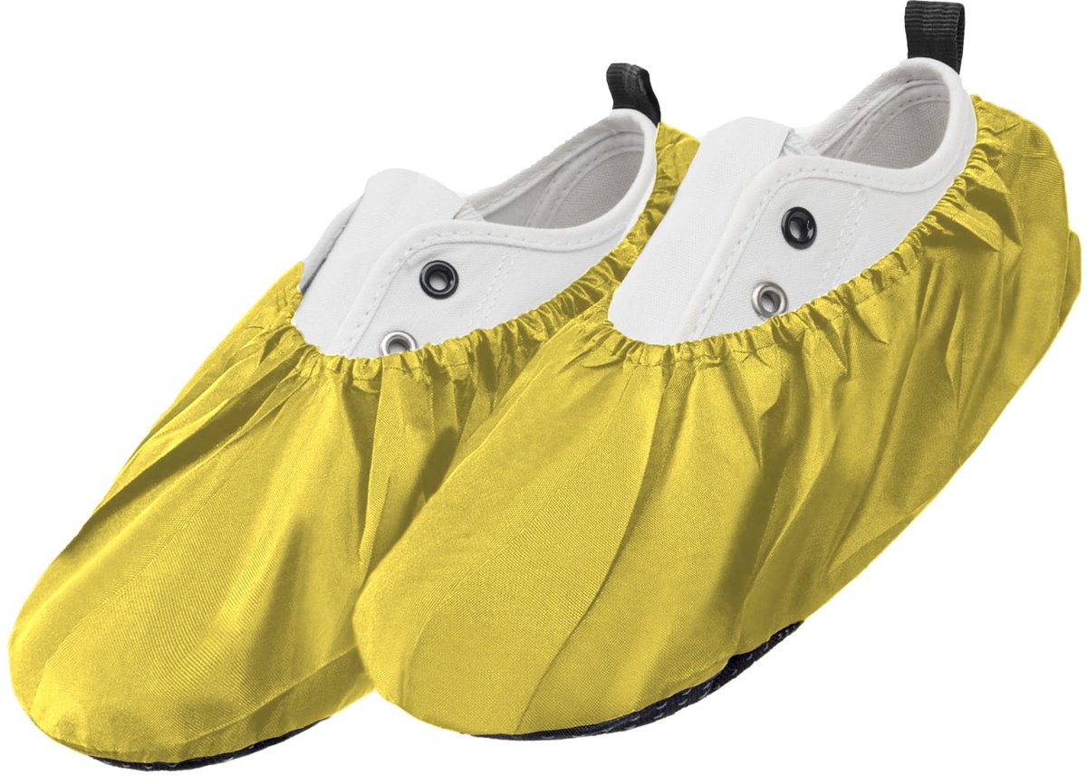 FEROCITY - Schoenovertrekken - Antislip, herbruikbaar - Unisex - Erwachsene - EU 38-45 - Polyester - Geel