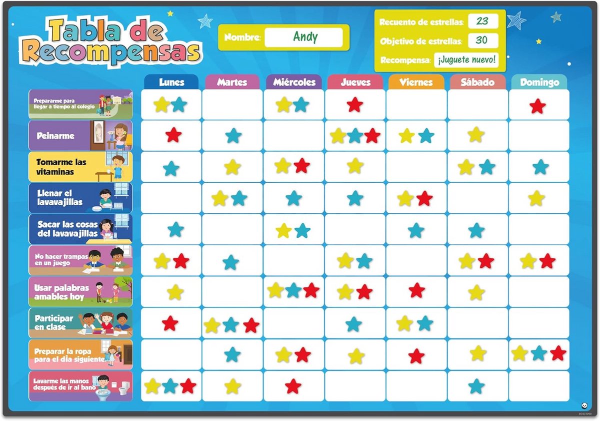 Beloningsbord voor Kinderen - Spelenderwijs Leren en Belonen