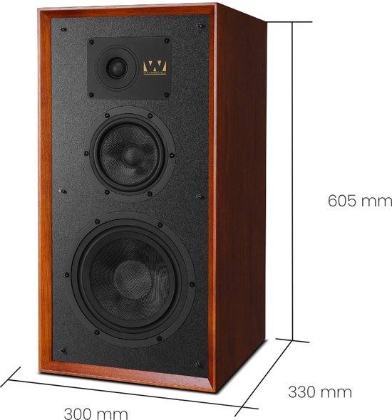 Wharfedale Super Linton Drie-weg Standmount - Kevlar Woofer - AMT Tweeter - Hoogwaardige Geluidskwaliteit - Mahogany van Wharfedale — afbeelding 4