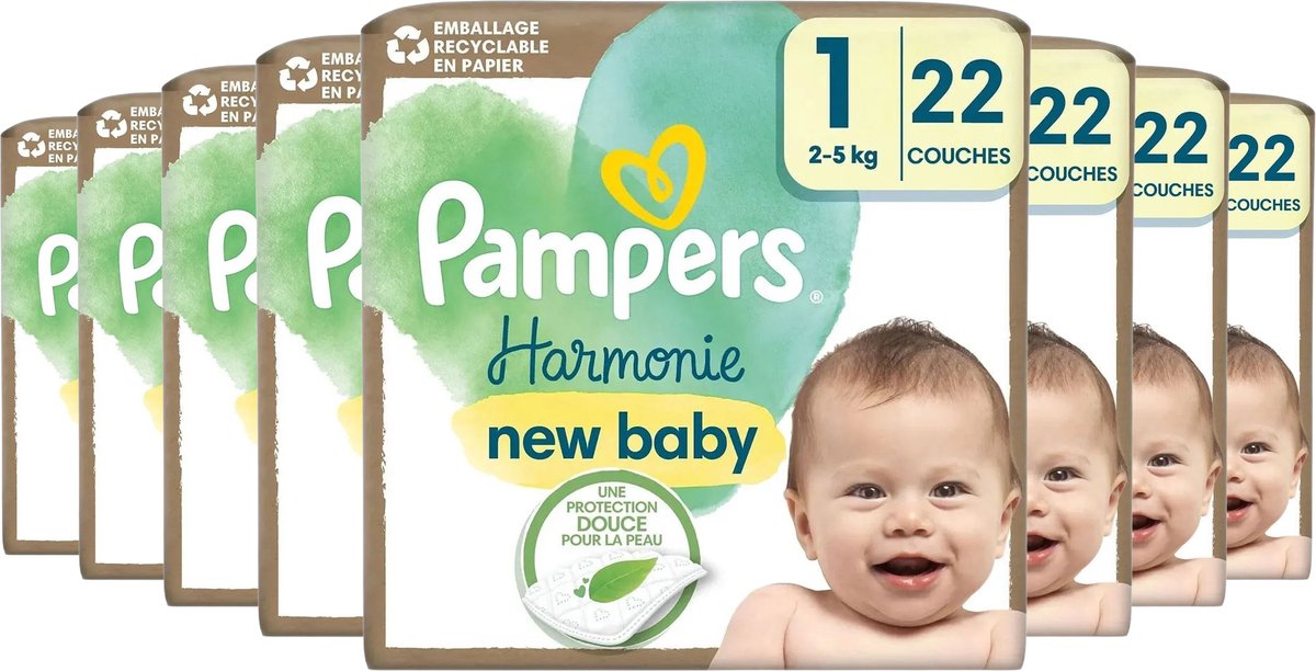 Pampers - Harmonie - Maat 1 - Maandbox - 176 stuks - 2/5KG
