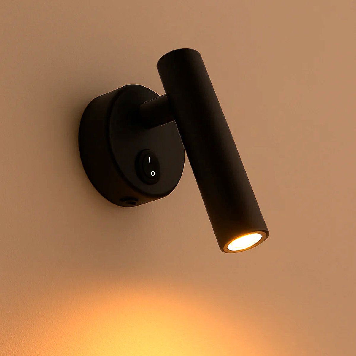 LED Wandlamp - Bedlamp met schakelaar | Zwart | 2W | 140 lumen | Niet dimbaar | 4200K - Naturel wit