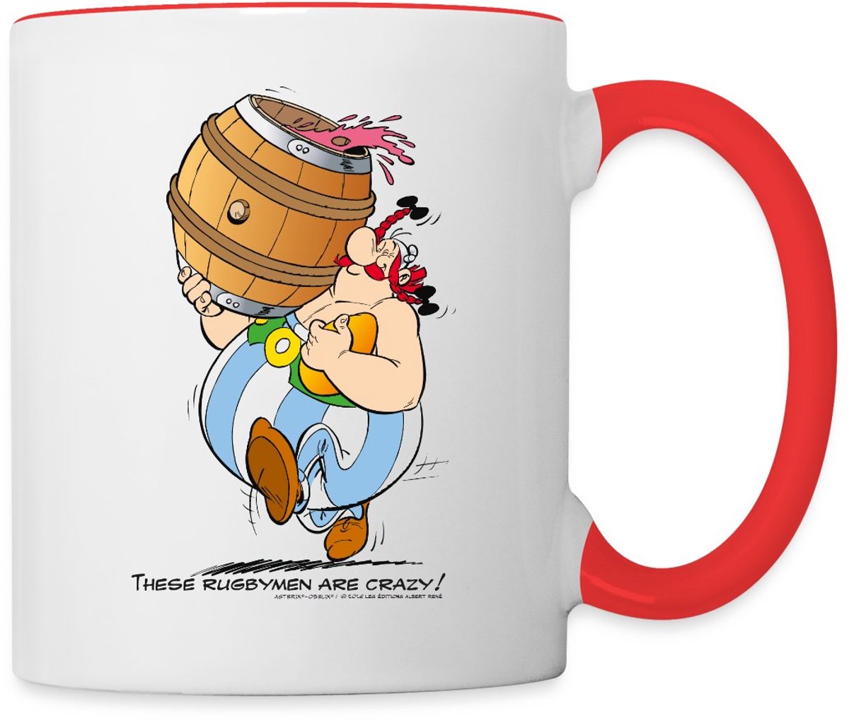 Asterix & Obelix Rugby Mannen Citaat Mok Tweekleurig