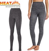 Heat Essentials - Sous- Sous-vêtements Thermo Femme Premium - Legging Thermo Femme - Zwart - XL - Vêtements Vêtements thermiques Femme - Pantalon Thermo Femme - Leggings Thermo Femme