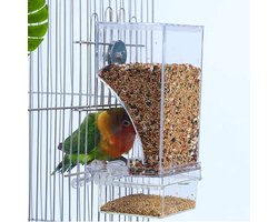 Automatische vogelvoederbak voor kooi, geen rommel Vogelkooi voor kleine vogels Papegaaien Kanarie Parkiet Grasparkiet Valkparkiet Dwergpapegaai