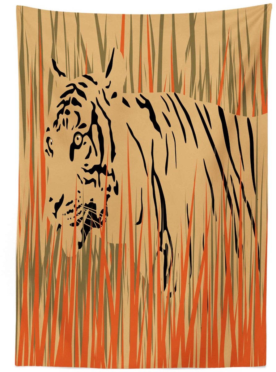 ABAKUHAUS Dierenwereld Tafelkleed – Satijn, 140x200 cm, geschikt voor buiten