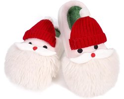 Zachte halloween en kerstmis slippers maat 36-37 - unisex winter home slippers - feestelijke/santa thema - comfortabele familie slippers voor dames en heren