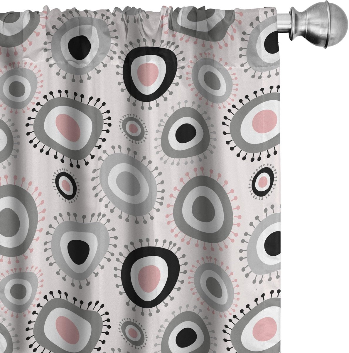 ABAKUHAUS Geometrische Doodles – Gordijnen 2x75x175 cm – Microvezel