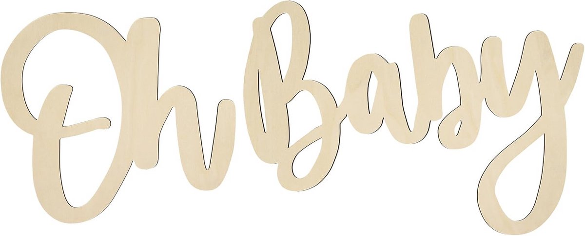 Houten Oh Baby Bord - Perfect voor Babyshowers, Gender Reveal Feesten en Verjaardagen