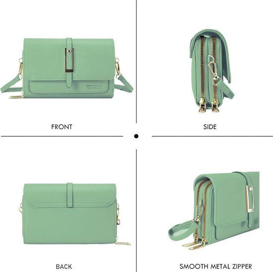 DBPBToU Kleine crossbody telefoontas van PU-leer, kleine schoudertas voor dames, verstelbare schoudertas voor mobiele telefoon onder de schoudertas voor mobiele telefoon onder de schoudertas voor minder