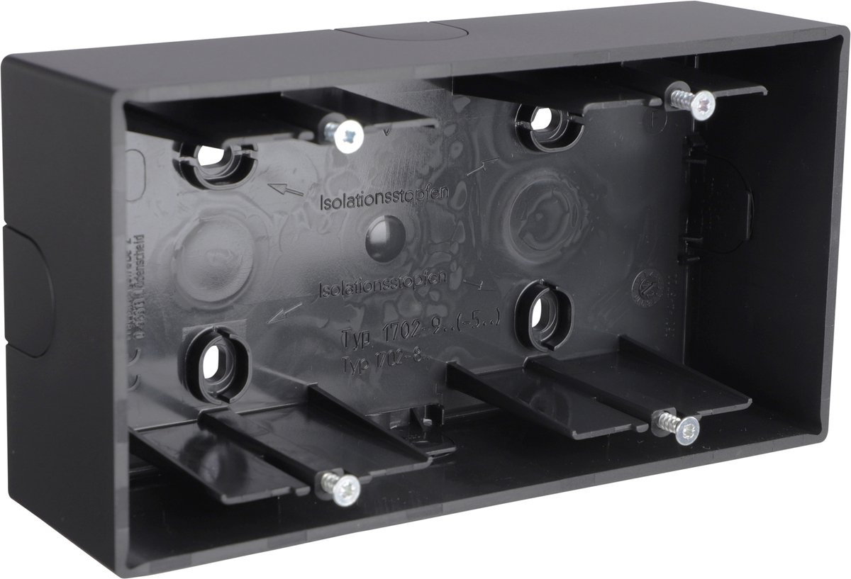 Busch-Jaeger Future Linear opbouwraam - 2-voudig - zwart