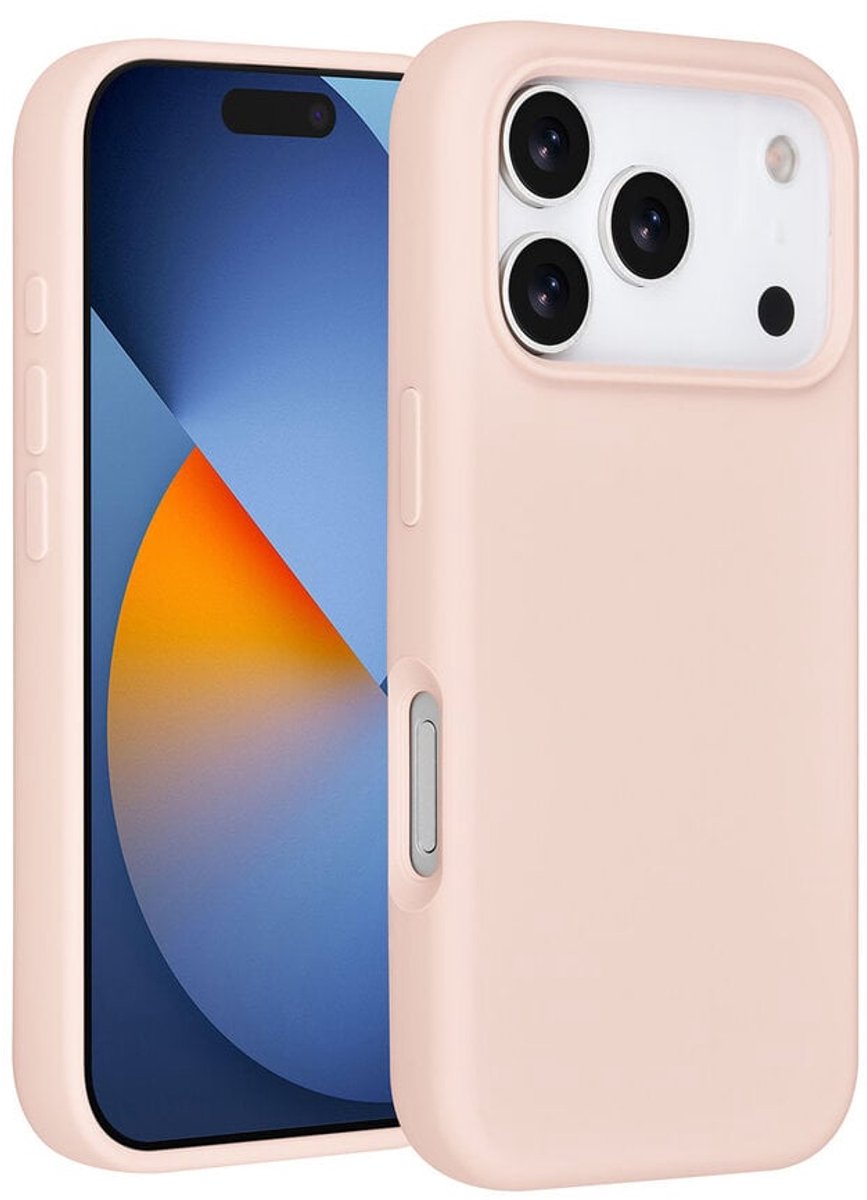 TUNIQ Back cover - iPhone 17 Pro - Roze - Premium Liquid Silicon - Schokabsorberend ontwerp