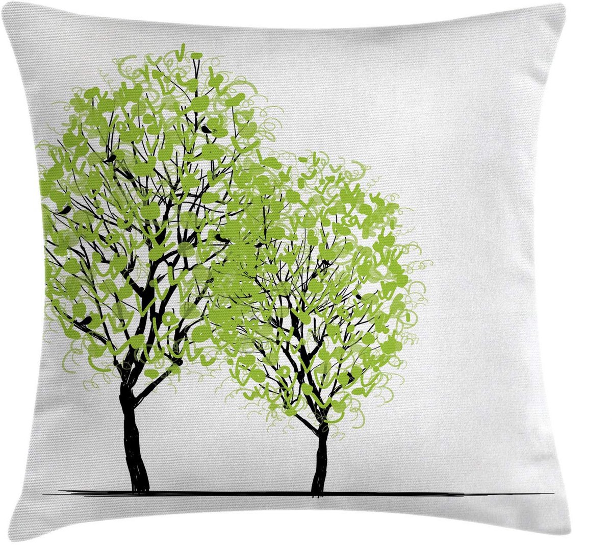 ABAKUHAUS Levensboom kussenhoes – 60x60 cm – dubbelzijdig bedrukt Groen