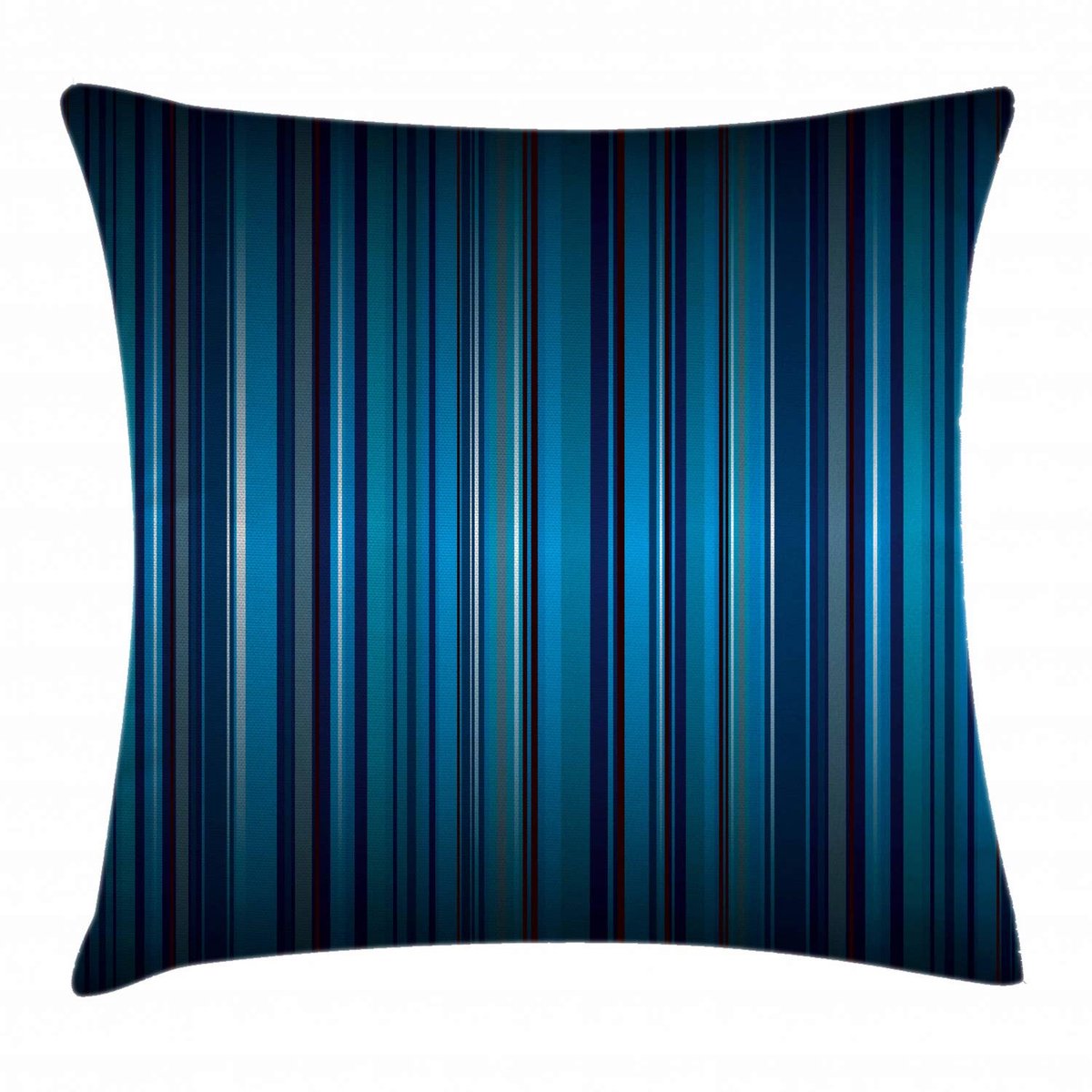 ABAKUHAUS Havenstrepen Kussenhoes – 45x45 cm – Marine/Teal – Dubbelzijdig bedrukt Marineblau