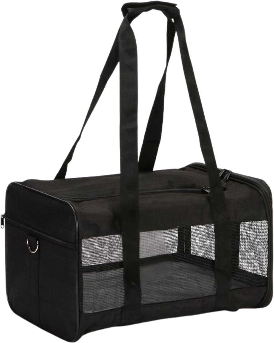 ACAZA Reismand Kat - Katten Reismand - Draagtas Hond - Hondentas - 51x30x29 cm - Zwart