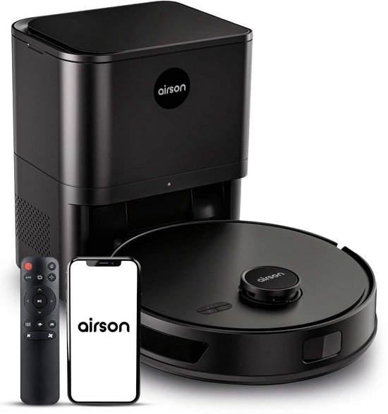 Airson X2 Ultra Clean Robotstofzuiger met Dweilfunctie Zwart - Airson - €199,00