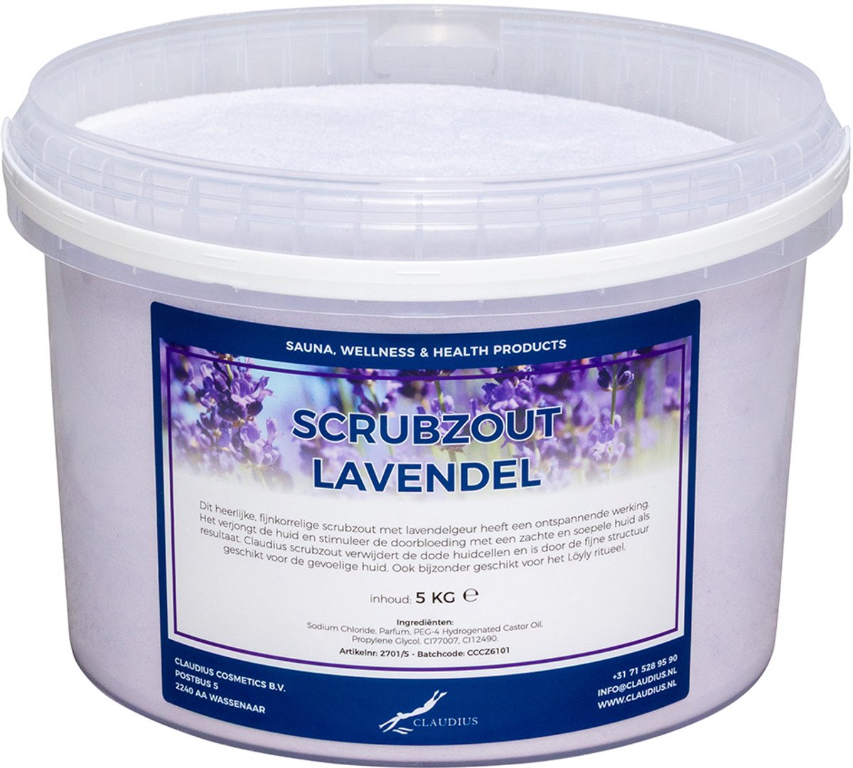 Scrubzout Lavendel 5 KG - Hydraterende Lichaamsscrub