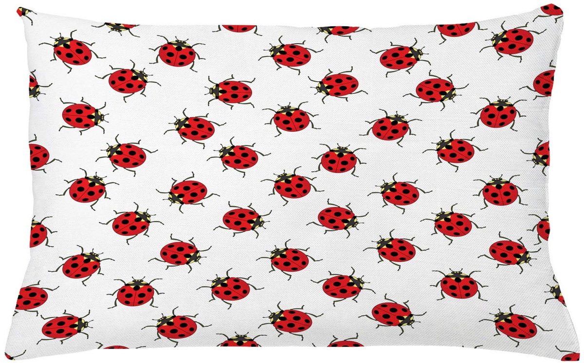 ABAKUHAUS kussenhoes – 65x40 cm – Dubbelzijdig bedrukt, met rits, kleurvast Wit