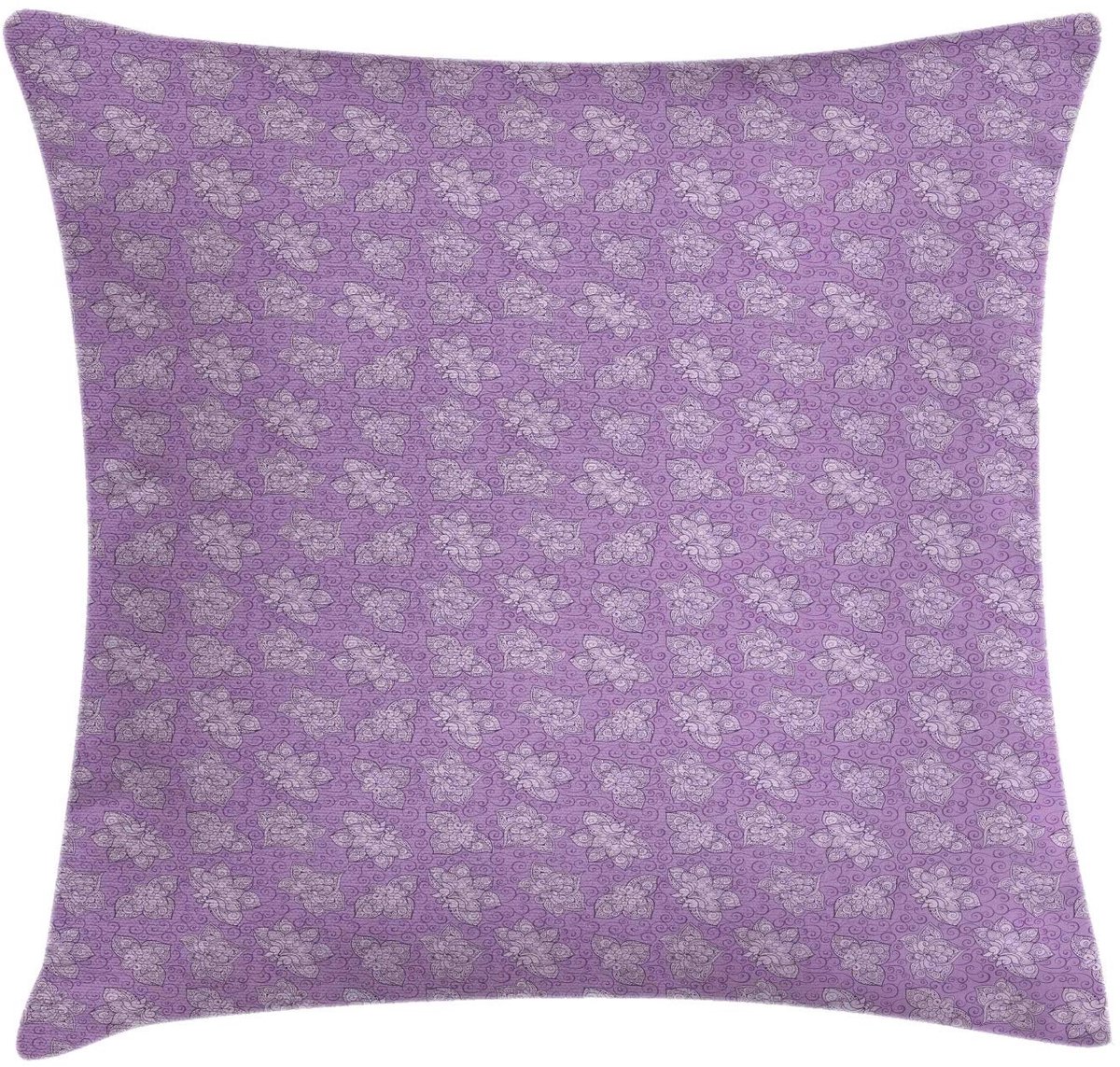 ABAKUHAUS Bloemenkussenhoes 40x40 cm – Aan beide zijden bedrukt, Mauve/Lila
