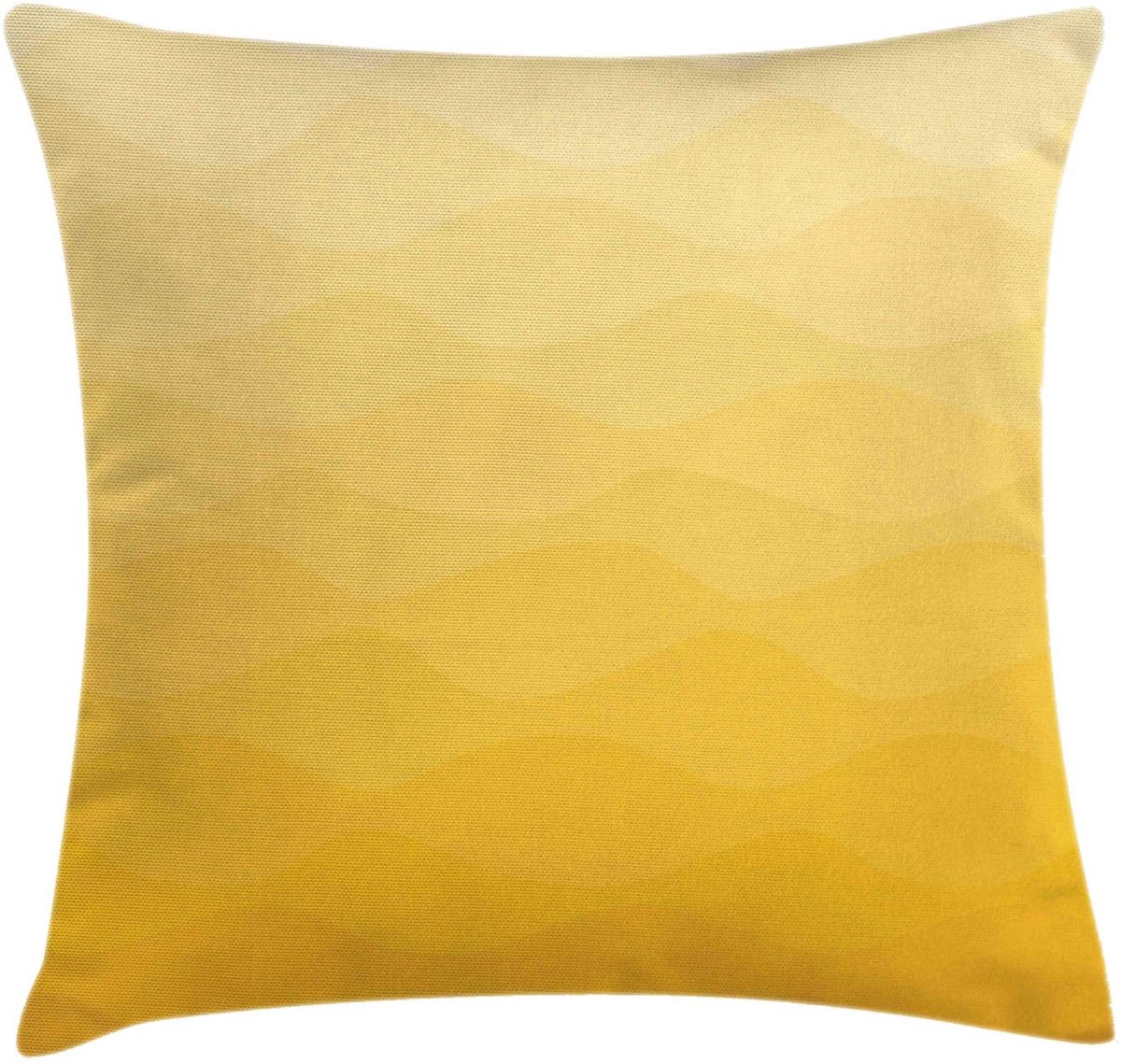 ABAKUHAUS Kussenhoes 40x40 cm – Geel Ombre – Dubbelzijdig bedrukt Bruin
