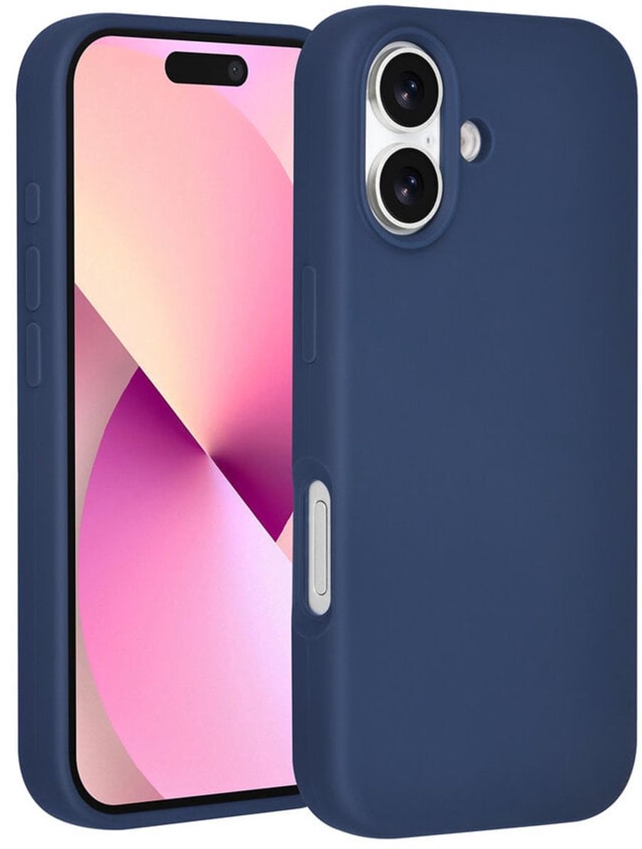 TUNIQ Back cover - iPhone 17 - Donkerblauw - Premium Liquid Silicon - Slank design