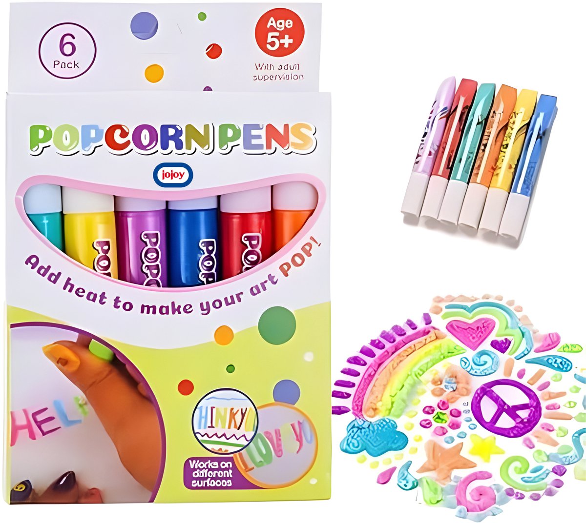 Jojoy - 3D Pen Starterspakket - 3D Pen Kinderen - Toverstiften - Magische Stiften - 6 Stuks - PUFFPENS
