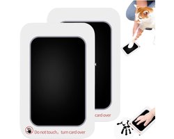 Baby Hand- en Voetafdruk Set - Inktloze Stempelkit - Veilige Schone Druk - Snel Aanbrengen - Voor Pasgeborenen 0-6 Maanden - Afdrukzone 9,5x6cm - 2-delig met 4 Kaarten