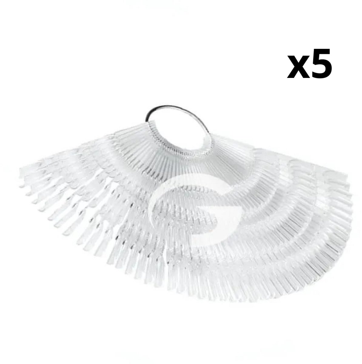 Glosz - nagelwaaier - bevat drie tips per colorpop - transparant - 5 x 50 stuks - MEGA SET