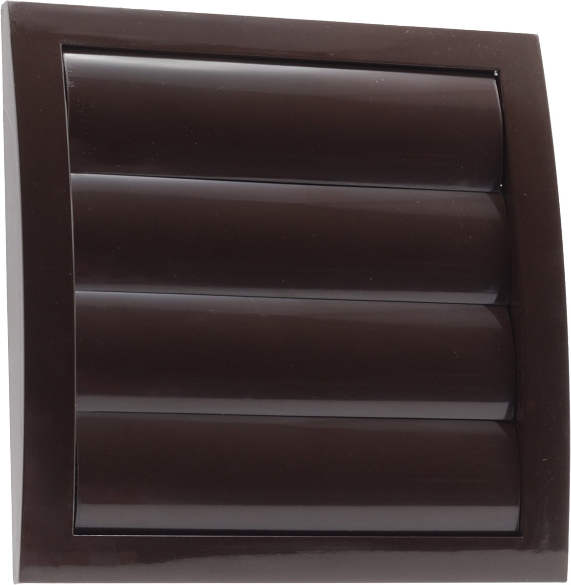 Starx lamelrooster - 4 lamellen - 190 x 190 mm - aansluitmaat Ã˜ 125 mm - kunststof - bruin