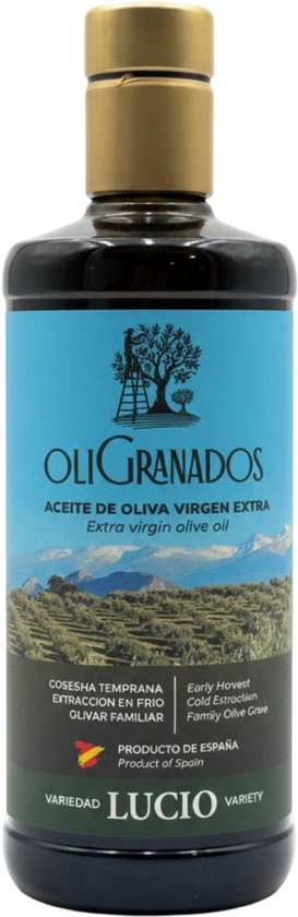 NIEUWE OOGST Okt 2025 – Extra Vierge Olijfolie van Onze Onze Familie Olijfboomgaard, Vroege Oogst, Koude Extractie, Lucio-Variëteit, 500mL – Spaanse Olijfolie