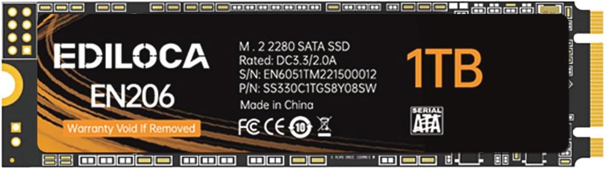 1 TB M.2 SATA SSD - Hoge lees- en schrijfsnelheden voor PC, Ultrabooks, en Tablets
